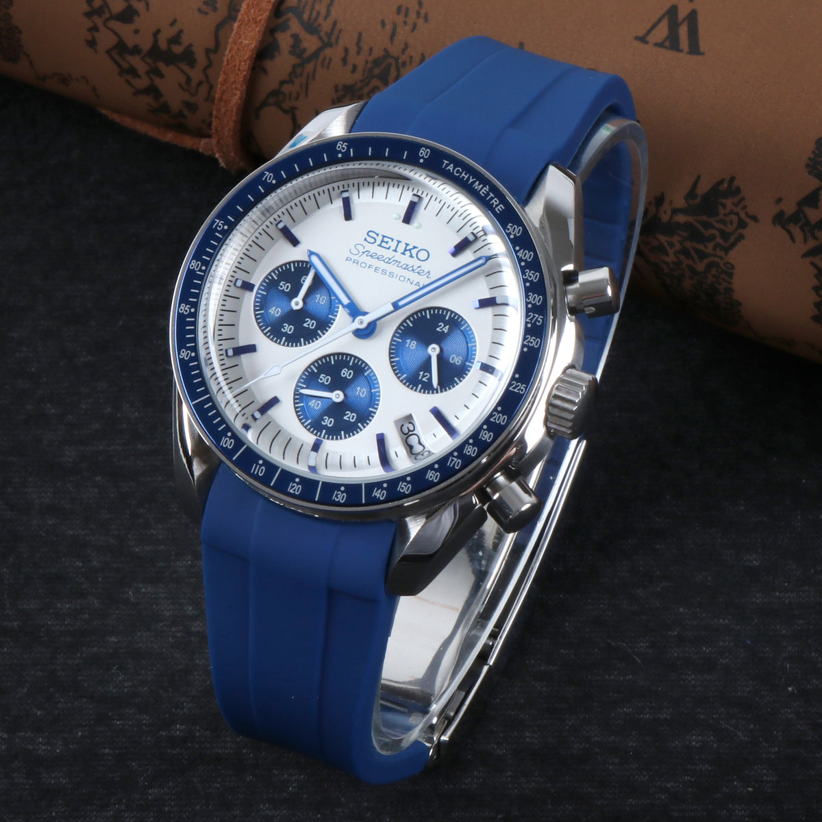 Custom Seiko Blue Speed Mod Watch