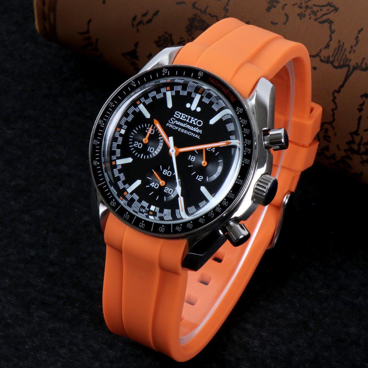 Custom Seiko Orange Speed Mod Watch